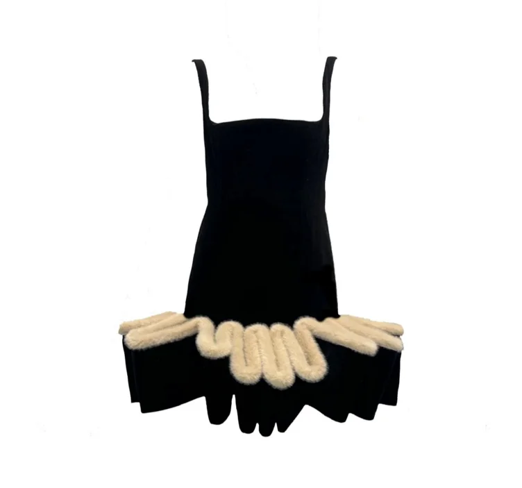 VELVET ACCORDEON DRESS — Laura Andraschko