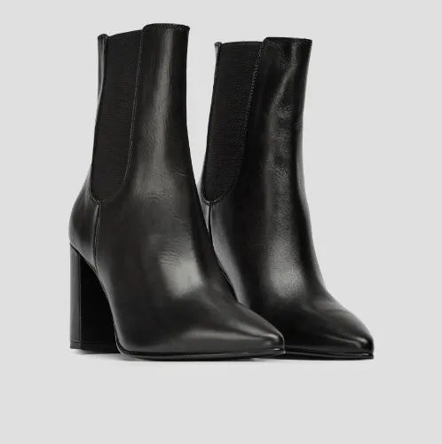 Pons Quintana Botines Casuales en piel con tacón alto media luna Mujer |El Palacio de Hierro