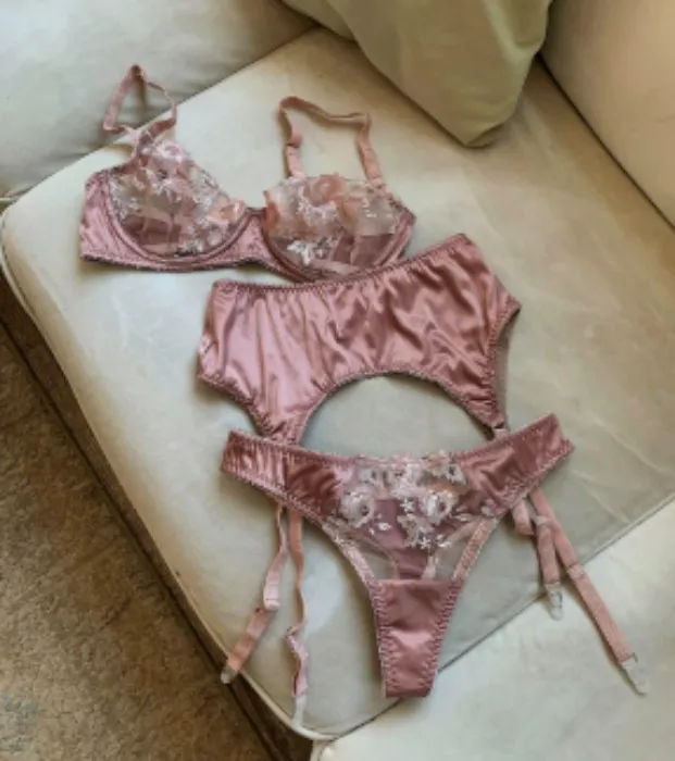 Satin & Lace Lingerie Set