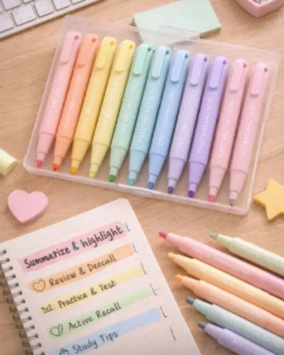Aesthetic Highlighter & Pen Set