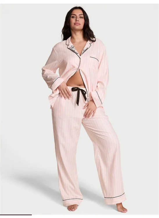 Buy Flannel Long Pajama Set, Print - Order Pajamas Sets online - Victoria's Secret US