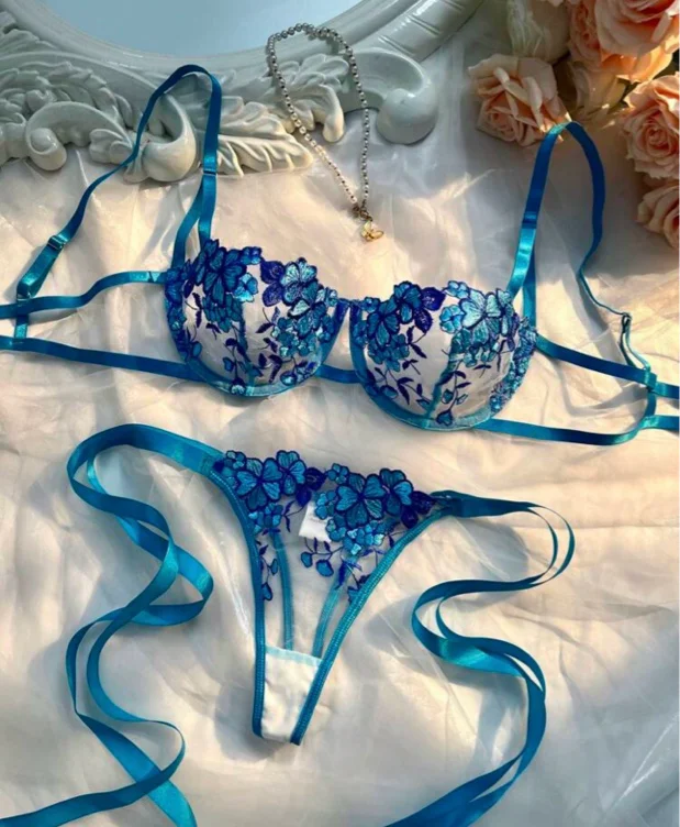 Sky Blue Lingerie Set