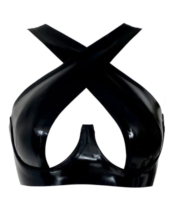 Latex Crossover Bra
