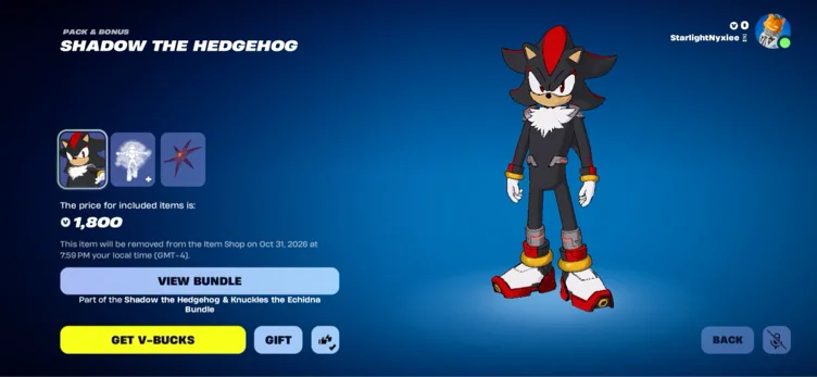 Shadow Fortnite Skin Funds 