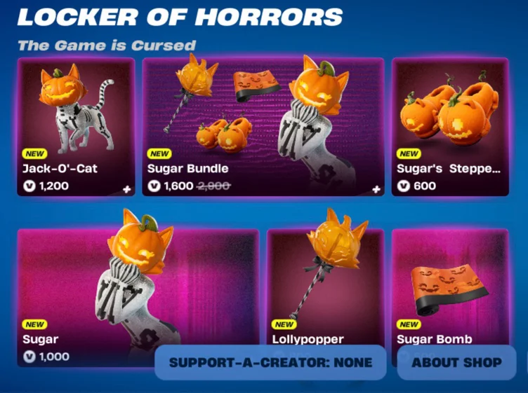 Sugar Remainder Bundle + Sidekick V-Buck Funds 🎃✨ 