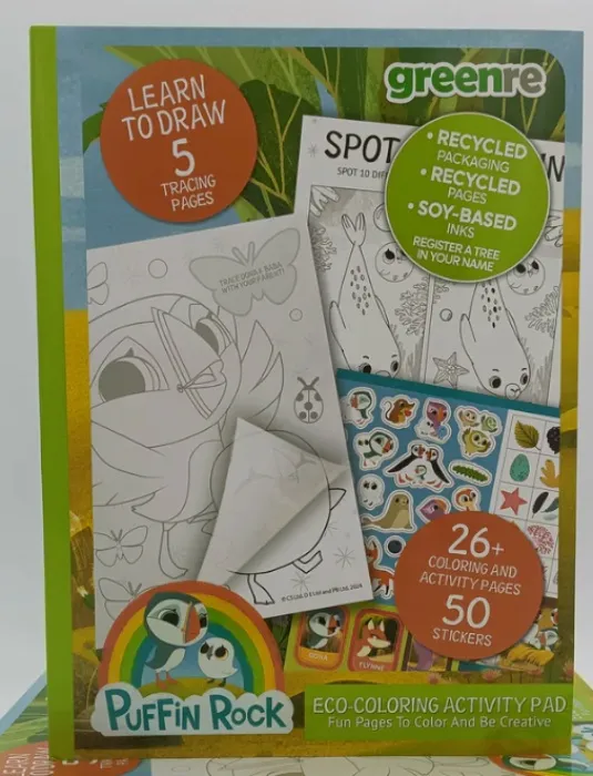 Puffin Rock Eco-Colouring Activity Pad