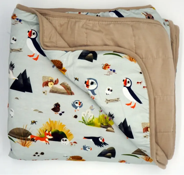 Puffin Rock Bamboo Crib BLANKET - 57 x 39