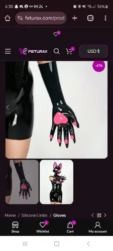 Silicone Heart Long Nail Gloves – FeturaX