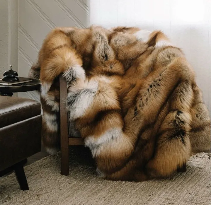 double sided fur blanket