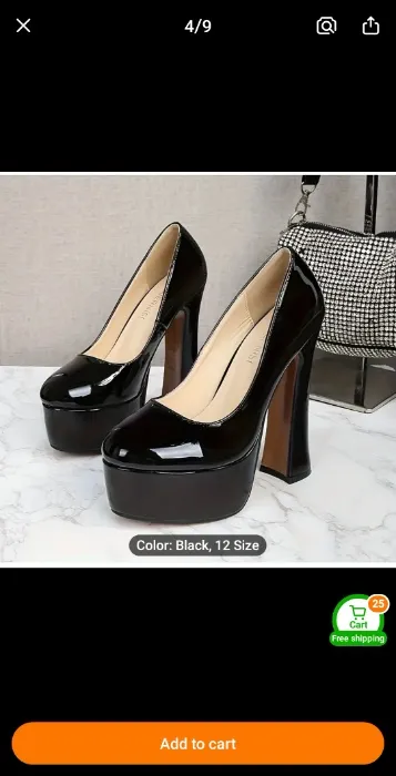 Heaven-High Patent Platform Heels