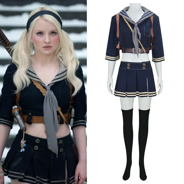 Sucker Punch Baby Doll Cosplay Costume Emily Browning Full Set Women Gothic Sweet Dark Fantasy Outfit In Stock KKCos - AliExpress 