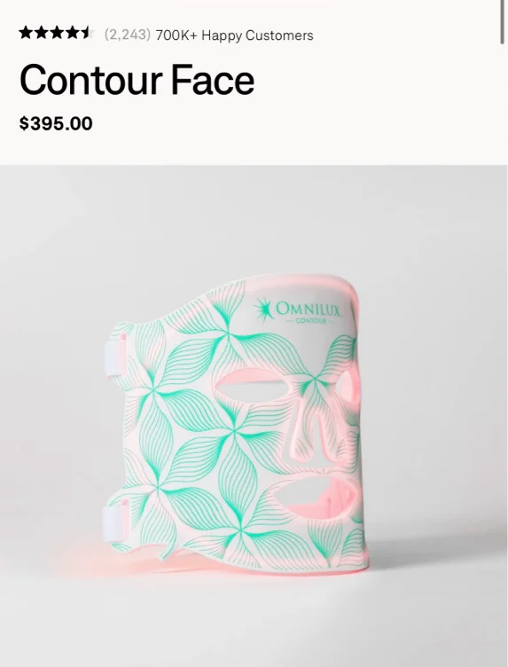 Red Light Therapy beauty mask