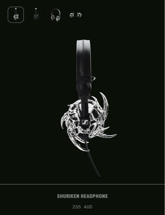 SHURIKEN HEADPHONE - MOLDAVITE ARTEFACTS