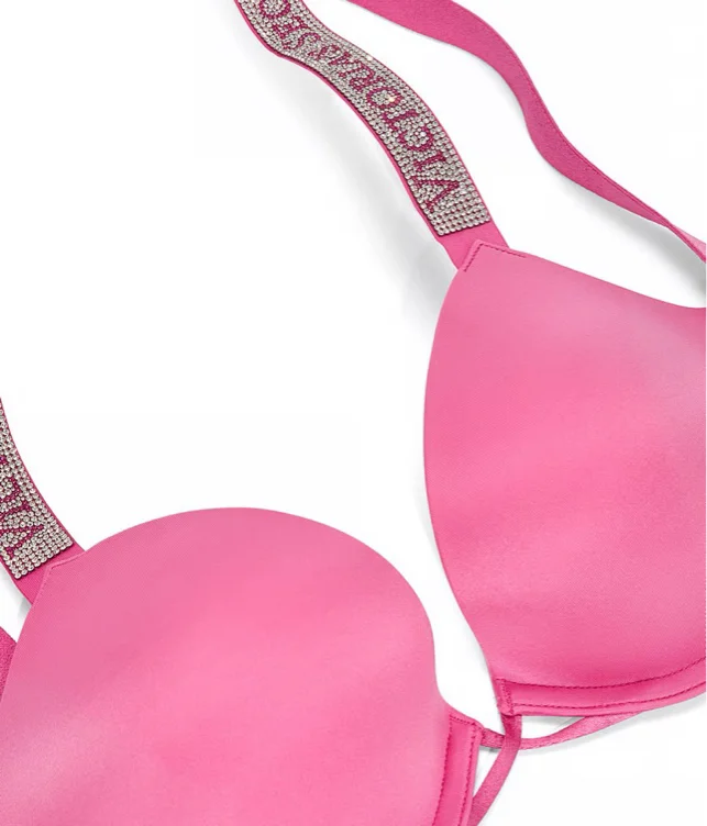 Push-up bh met glanzende logobandjes