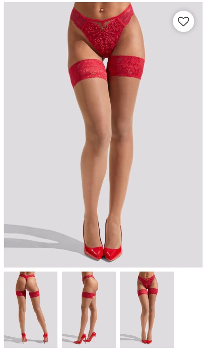 Lace Top Hold Ups - Black | Ann Summers