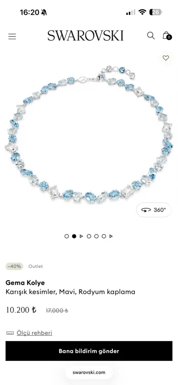 (4 quantity) Swarovski Gema Necklace 