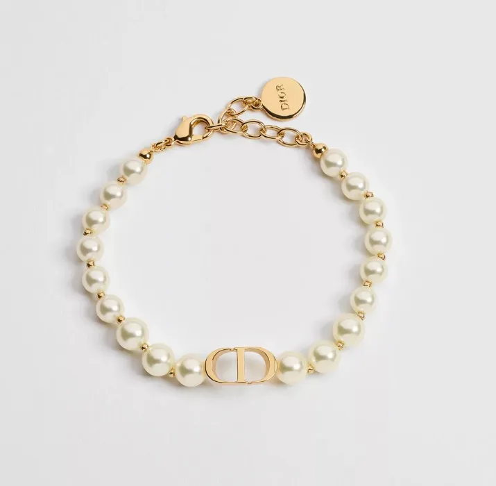 Dior Gold Bow Pearl Montaigne Bracelet