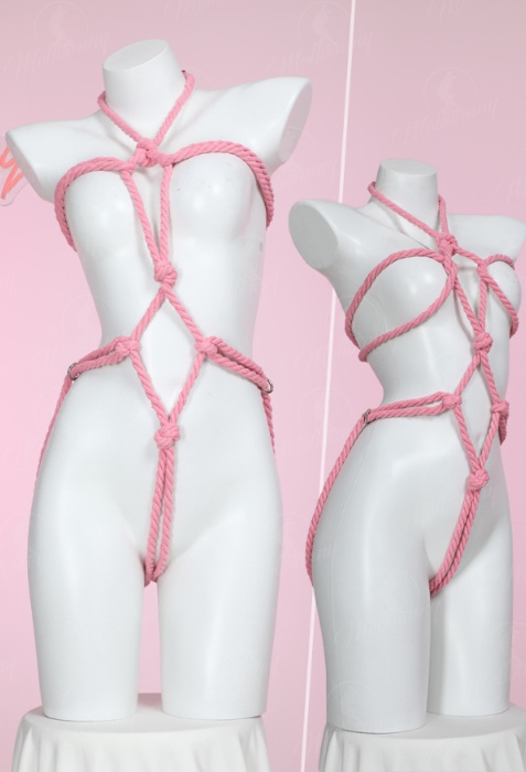  Lingerie Accessory Pink Rope Body Chain Bandage Accessory