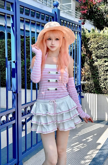 Halter Dress Set Pink