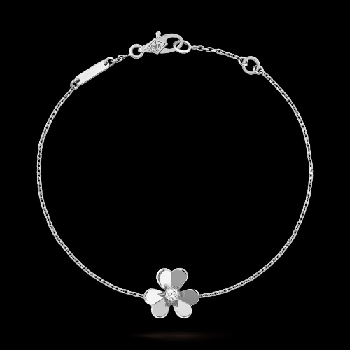 Frivole bracelet, mini model 18K white gold, Diamond - Van Cleef & Arpels