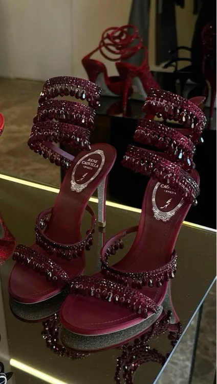 Rene Caovilla Burgundy 