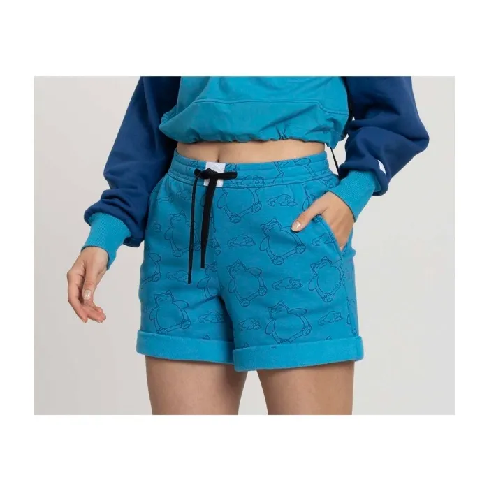 Snorlax Pokémon Lounge Blue Shorts - Women