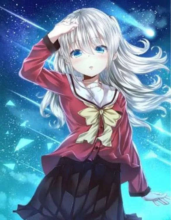 Cosplay charlotte +perruque 