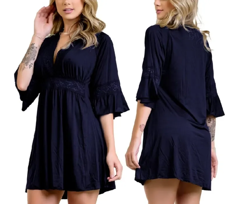 black comfy nightgown