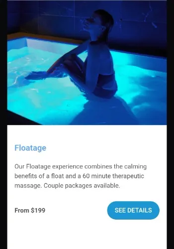 City cave wellness float and massage