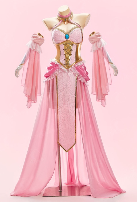 Princess Derivative Sexy Dance Style Outfit Halter Neck Dress with Sleeves and Chain