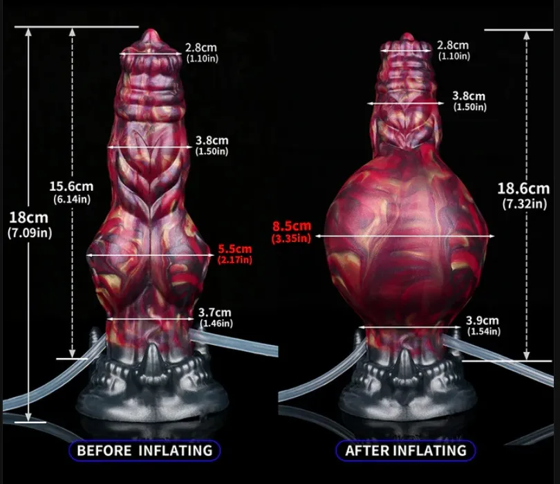 Inflatable Squirting Flarewolf Dildo