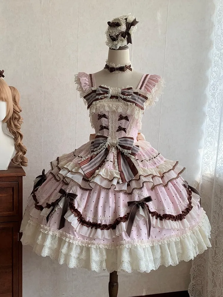 Coffee Polkadot Gown