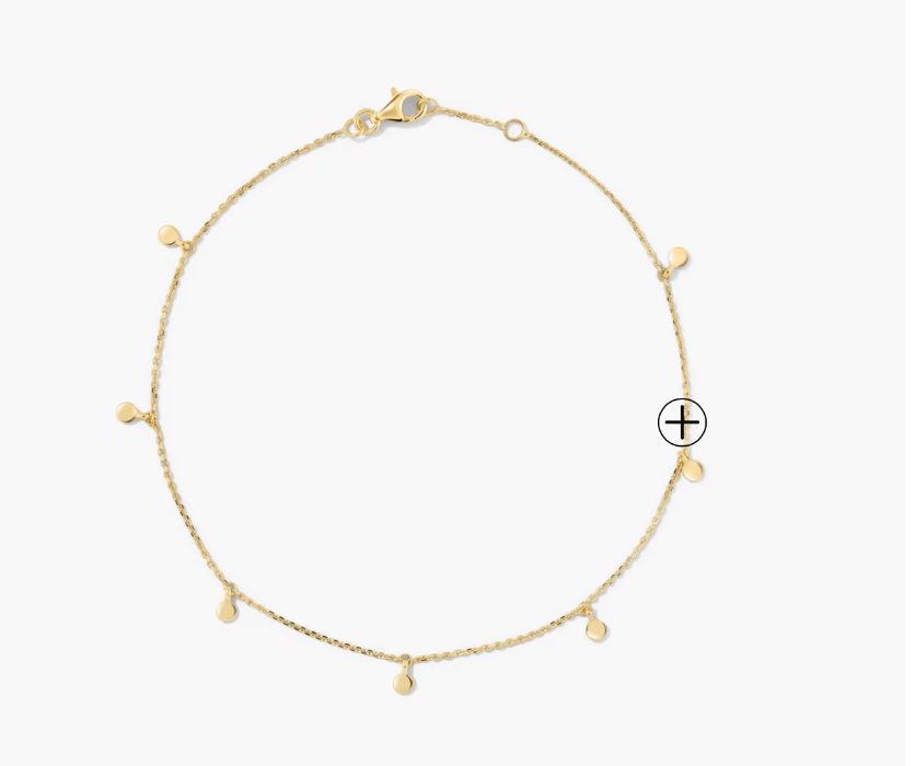 DOT CHAIN ANKLET 14k gold Meijuri