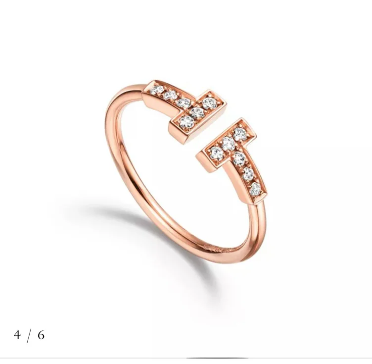 Tiffany T Ring in pink gold