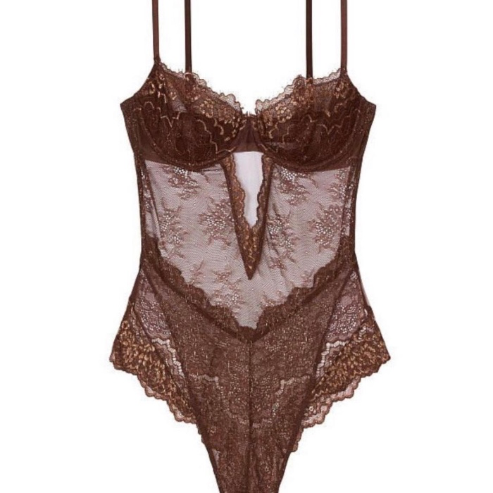 Brown Victoria Secret bodysuit 