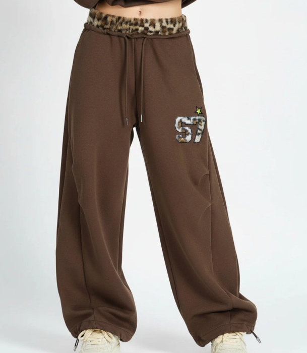 leopard barrel pants 