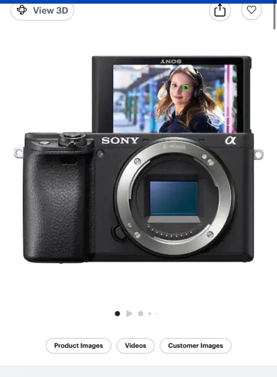 Sony - Alpha 6400 APS-C Mirrorless Camera 4K Video Camera (Body Only) - Black