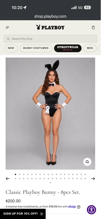 Playboy bunny costume