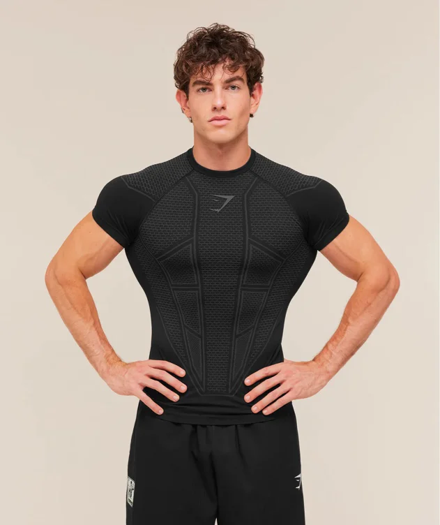 Gymshark Onyx V1 T-Shirt - Black/Onyx Grey