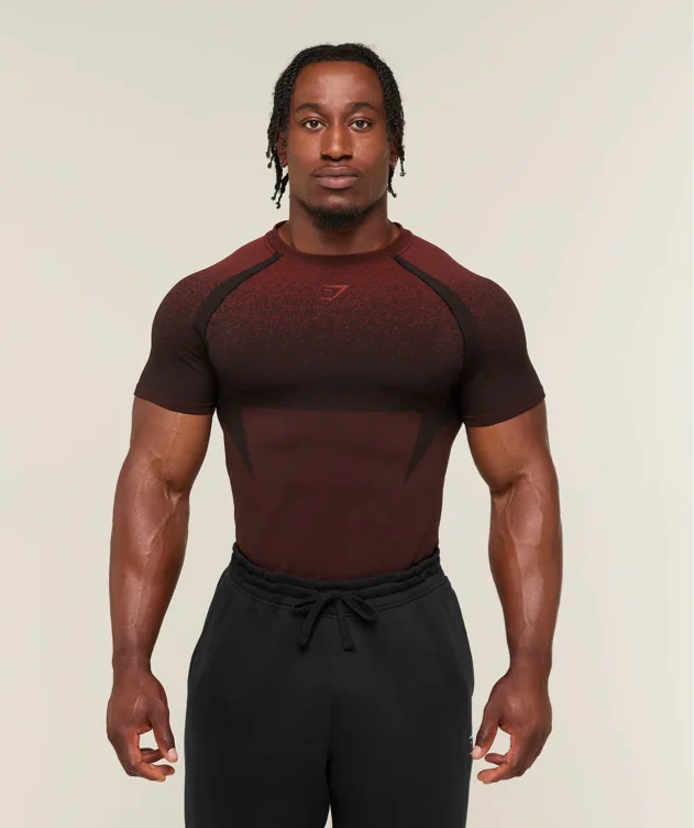 Gymshark Shadow Seamless T Shirt - Sets Red