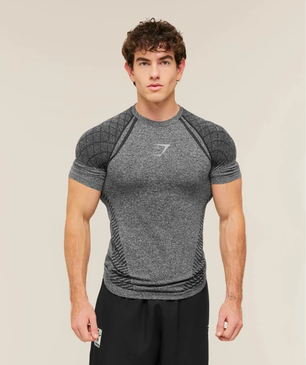 Gymshark Devant Seamless T-Shirt - Black