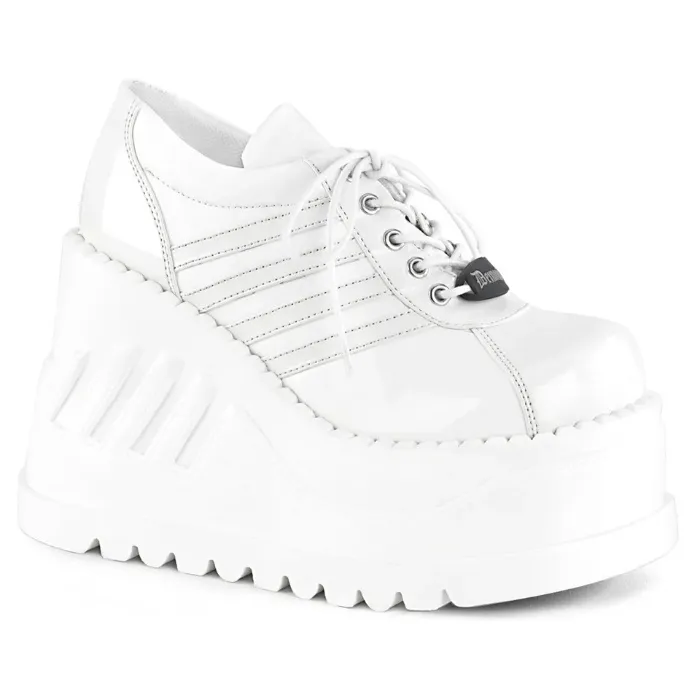 Stomp-08 | White Patent-Vegan Leather / 8
