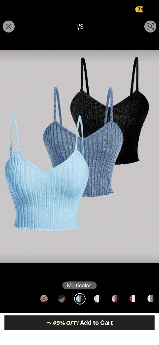 SHEIN LUNE Women's Solid Color Ribbed Camisole Tank Top