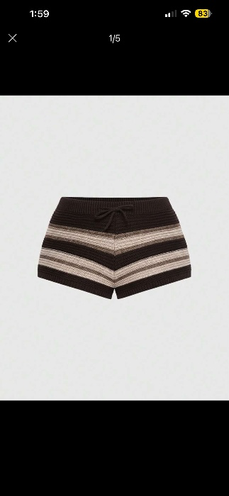 Fairycore Plus Size Women Spring Casual Versatile Vacation Retro Striped Knit Shorts