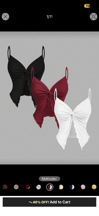 SHEIN MOD 3 Set Multicolor Women's Casual Knitted Twist Front Asymmetrical Hem Spaghetti Strap Cami Top Back To School