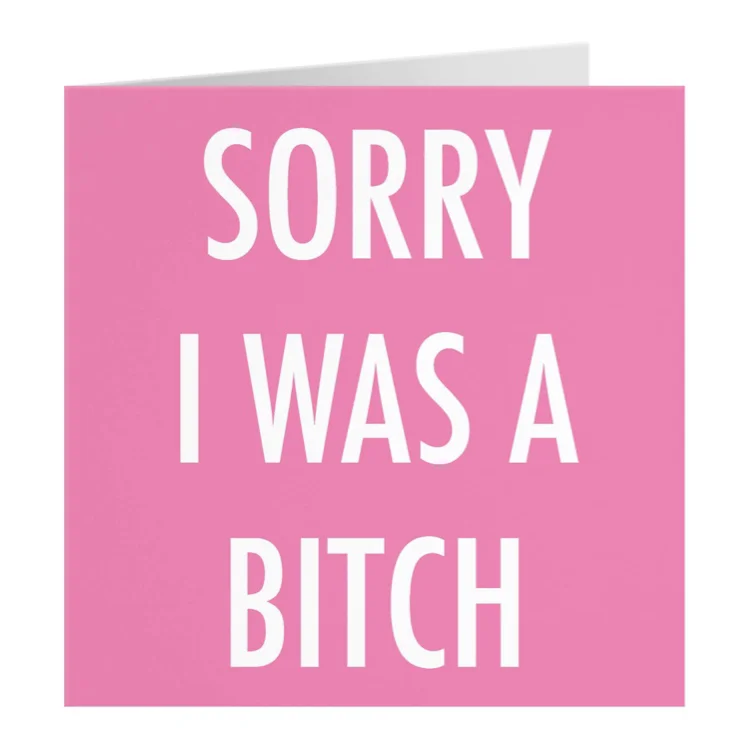 Sorry card 