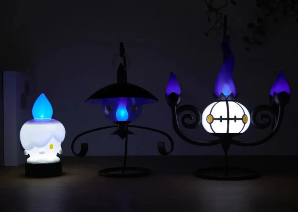 Pokemon Center LED Light Chandelure Lampent Litwick 3pcs Set Official Japan