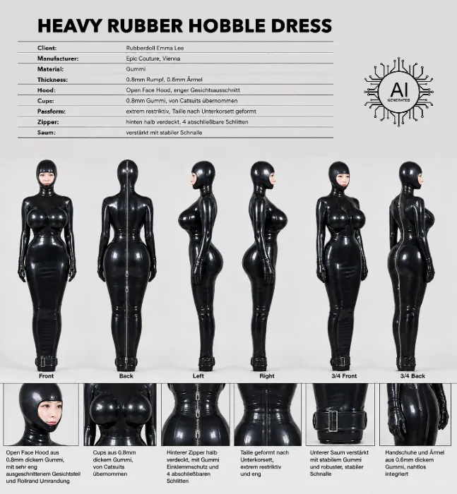 Heavy Rubber Hobble Dress 