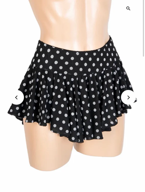short polka dot skirt