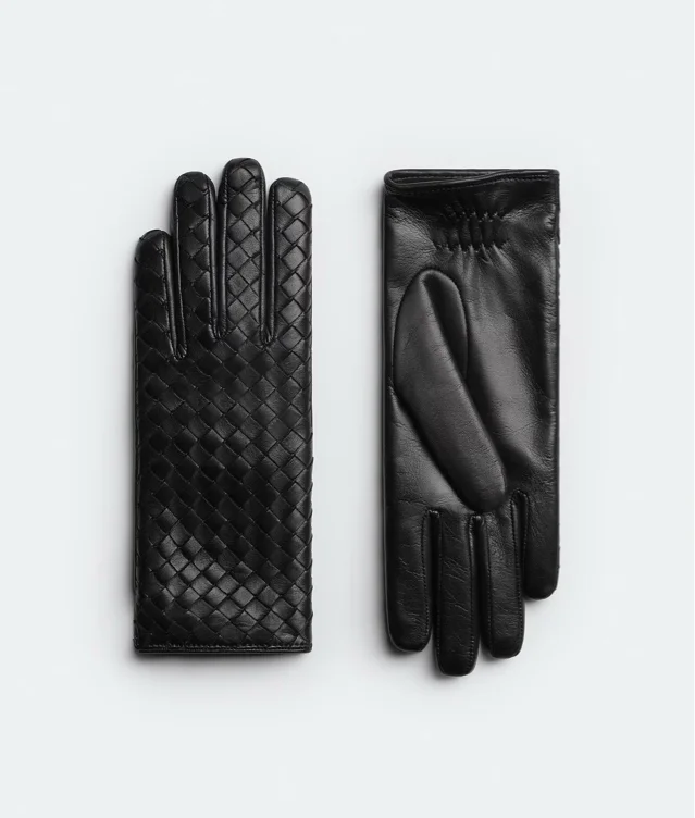 Bottega intrecciato black gloves 